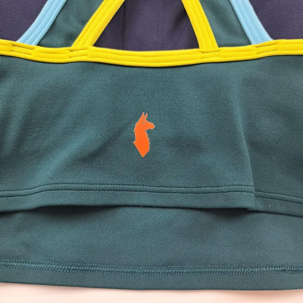 Cotopaxi Sports Bra Womens Small Multicolor Colorblock Crossback Gym Yoga